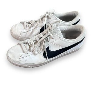 Nike Match Supreme White Black Leather Fashion Sneaker